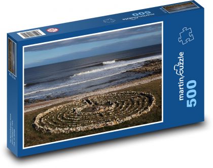 Kruh - labyrint - Puzzle 500 dílků, rozměr 46x30 cm