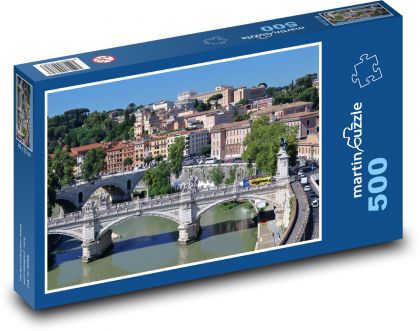 Taliansko - Rím, most - Puzzle 500 dielikov, rozmer 46x30 cm 
