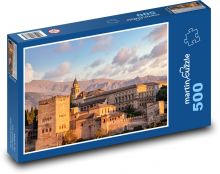 Španielsko - Granada, západ slnka Puzzle 500 dielikov - 46 x 30 cm 