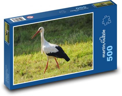 Čáp - Čáp bílý - Puzzle 500 dílků, rozměr 46x30 cm