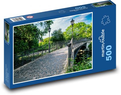 Bridge - park, road - Puzzle of 500 pieces, size 46x30 cm 