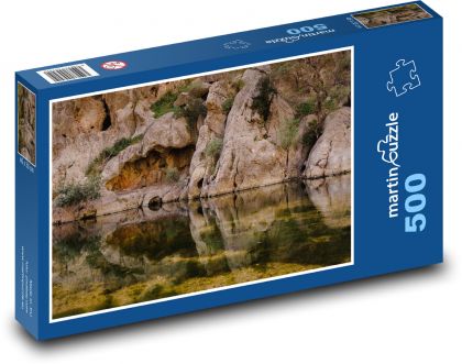 Lake - rock formations - Puzzle of 500 pieces, size 46x30 cm 