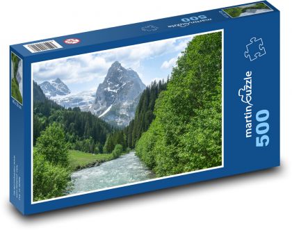 Alpen - Fluss, Berg - Puzzle - 500 Teile