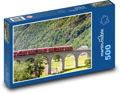 Switzerland - Rhetoric Railway - Puzzle of 500 pieces, size 46x30 cm 