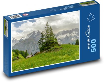 Szwajcaria - górska panorama - Puzzle 500 elementów, rozmiar 46x30 cm