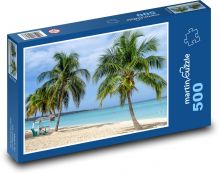 Jamaica - palmy, moře Puzzle 500 dílků - 46 x 30 cm