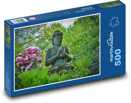 Kamenná socha - Budha - Puzzle 500 dílků, rozměr 46x30 cm