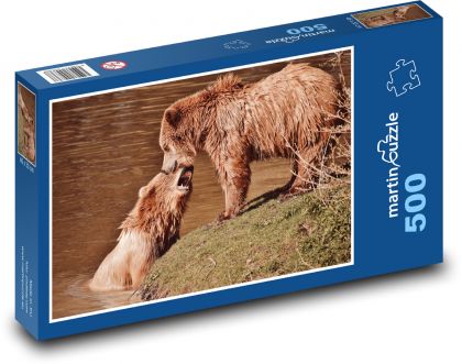 Niedźwiedź brunatny - dzikie - Puzzle 500 elementów, rozmiar 46x30 cm