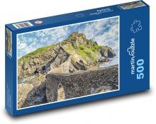 Pobřeží - most, hora Puzzle 500 dílků - 46 x 30 cm