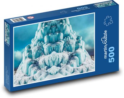 Ledová hora - sníh, zima - Puzzle 500 dílků, rozměr 46x30 cm
