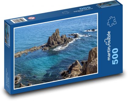 Útes v moři - skály, příroda  - puzzle 500 dílků