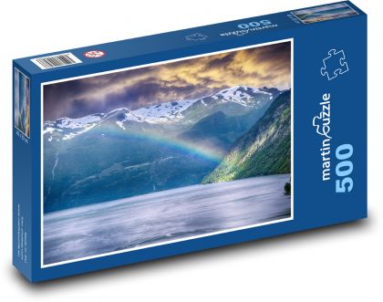 Fiordy - Norwegia, morze - Puzzle 500 elementów, rozmiar 46x30 cm