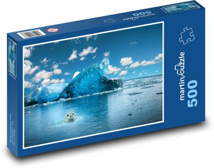 Tuleň - more, ľadovec - Puzzle 500 dielikov, rozmer 46x30 cm 
