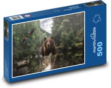 Medvěd - řeka, příroda Puzzle 500 - 46x30 cm