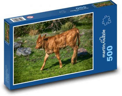 Tele - rastlina, pole - Puzzle 500 dielikov, rozmer 46x30 cm 