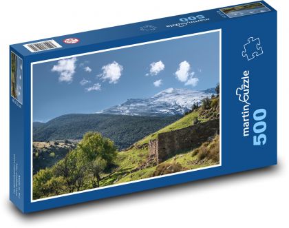 Krajina pod snehom - príroda, horolezectvo - Puzzle 500 dielikov, rozmer 46x30 cm 