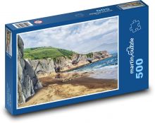 Pobřeží - útes, pláž Puzzle 500 dílků - 46 x 30 cm