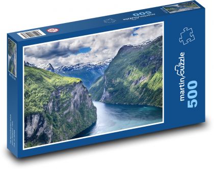 Fiordy - Norwegia, panorama - Puzzle 500 elementów, rozmiar 46x30 cm