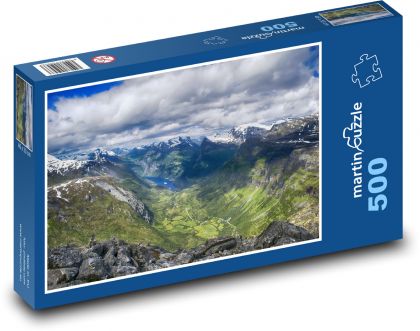 Norwegia - fiordy, krajobraz - Puzzle 500 elementów, rozmiar 46x30 cm