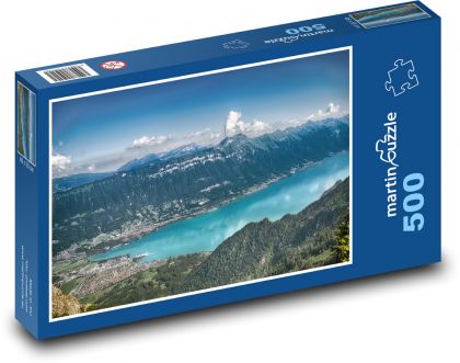 Jazero - Brienz, Švajčiarsko - Puzzle 500 dielikov, rozmer 46x30 cm 