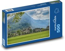 Interlaken - Schweiz, Wiese Puzzle 500 Teile - 46 x 30 cm