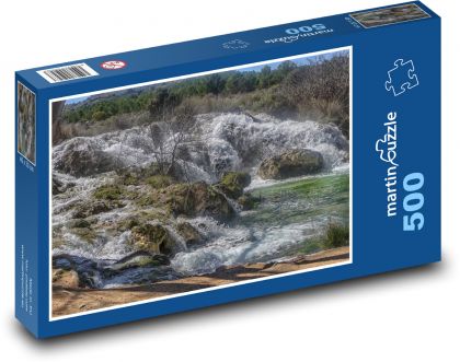 Waterfalls - river, nature - Puzzle of 500 pieces, size 46x30 cm 