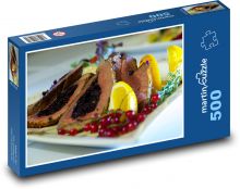 Jedzenie - mięso, stek Puzzle 500 elementów - 46x30 cm