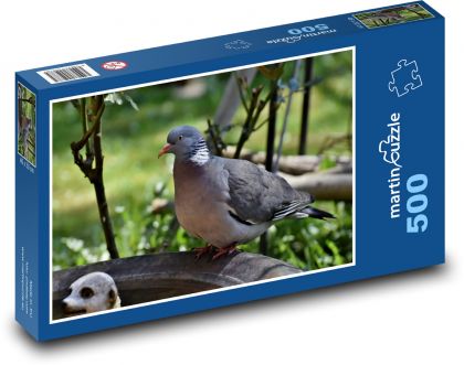 Dove - bird, feather - Puzzle of 500 pieces, size 46x30 cm 
