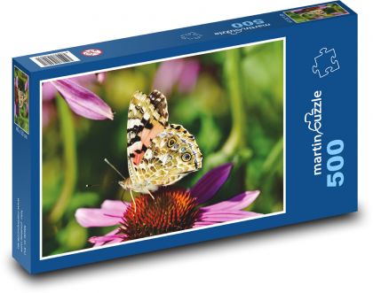 Babočka bodliaková - motýľ, hmyz - Puzzle 500 dielikov, rozmer 46x30 cm 
