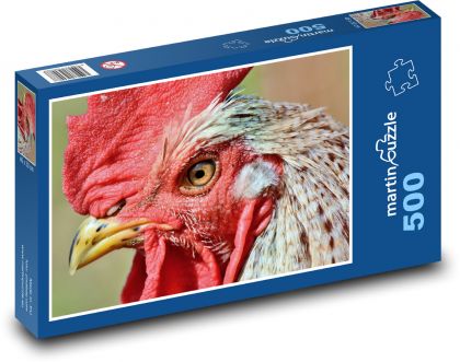 Kogut - drób, zwierzę hodowlane - Puzzle 500 elementów, rozmiar 46x30 cm