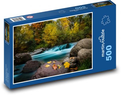 Podzim, řeka, les - Puzzle 500 dílků, rozměr 46x30 cm