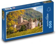 Bozen - Schloss, Herbst, Weinberge Puzzle 500 Teile - 46 x 30 cm