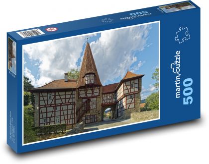 Německo - dům, zámek - Puzzle 500 dílků, rozměr 46x30 cm
