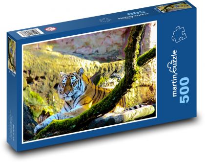 Tygr, šelma, dravec - Puzzle 500 dílků, rozměr 46x30 cm