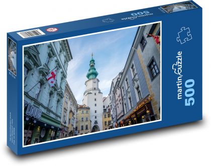 Wieża miejska - Pressburg, Bratysława - Puzzle 500 elementów, rozmiar 46x30 cm