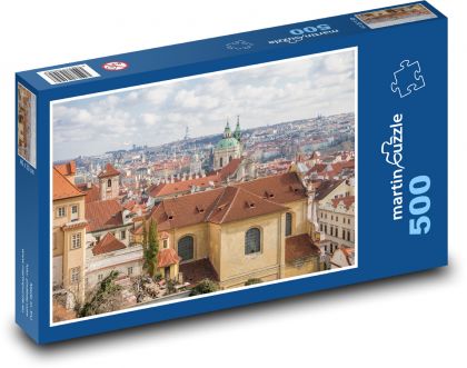 Praha - Česká republika, domy - Puzzle 500 dílků, rozměr 46x30 cm