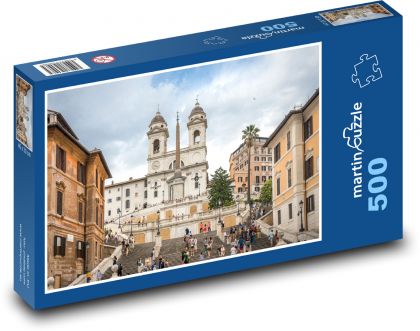 Rím - Taliansko, schody - Puzzle 500 dielikov, rozmer 46x30 cm 