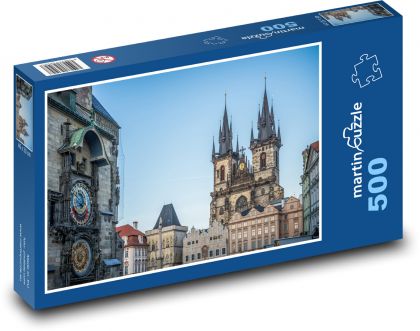 Prague - Orloj, Czech Republic - Puzzle of 500 pieces, size 46x30 cm 