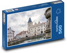 Tábor - kašna, Česká republika Puzzle 500 dílků - 46 x 30 cm