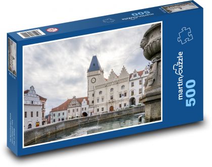 Tábor - kašna, Česká republika - Puzzle 500 dílků, rozměr 46x30 cm