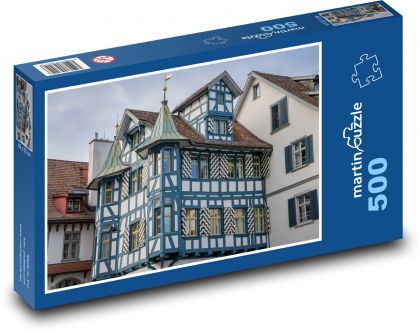Švajčiarsko - historické centrum, stavba - Puzzle 500 dielikov, rozmer 46x30 cm 