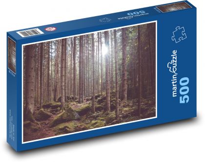 Český les - stromy, smrk - puzzle 500 dílků