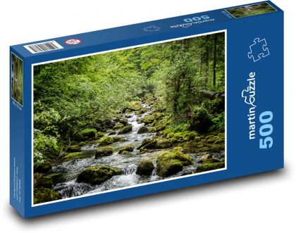 Dzika woda - przepływ, natura - Puzzle 500 elementów, rozmiar 46x30 cm