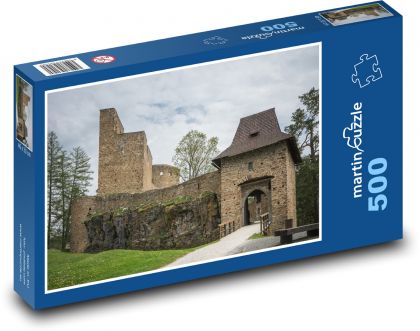 Velhartice - pevnosť, stredoveký hrad - Puzzle 500 dielikov, rozmer 46x30 cm 