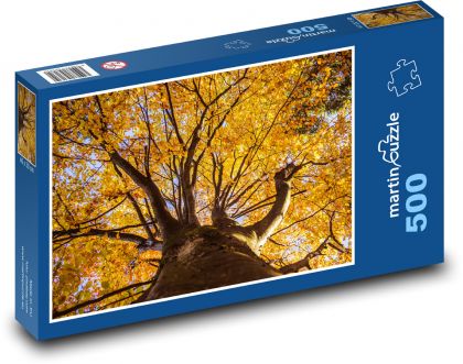 Podzimní listy - strom, buk - Puzzle 500 dílků, rozměr 46x30 cm