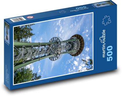 Lookout tower - construction, construction - Puzzle of 500 pieces, size 46x30 cm 