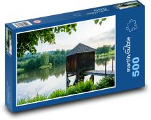 Jezero - krajina, rybník Puzzle 500 - 46x30 cm