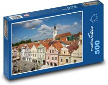 Třeboň - domy, Česká republika Puzzle 500 dílků - 46 x 30 cm
