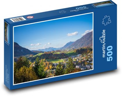 Příroda - město, vesnice - Puzzle 500 dílků, rozměr 46x30 cm