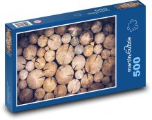 Pnie drzew - drewno opałowe, stos Puzzle 500 elementów - 46x30 cm